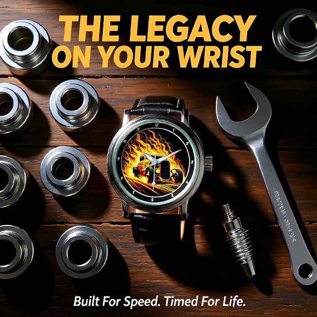 Montre Yellow Hot Rod, Fiery Road (Créateur téléchargé)