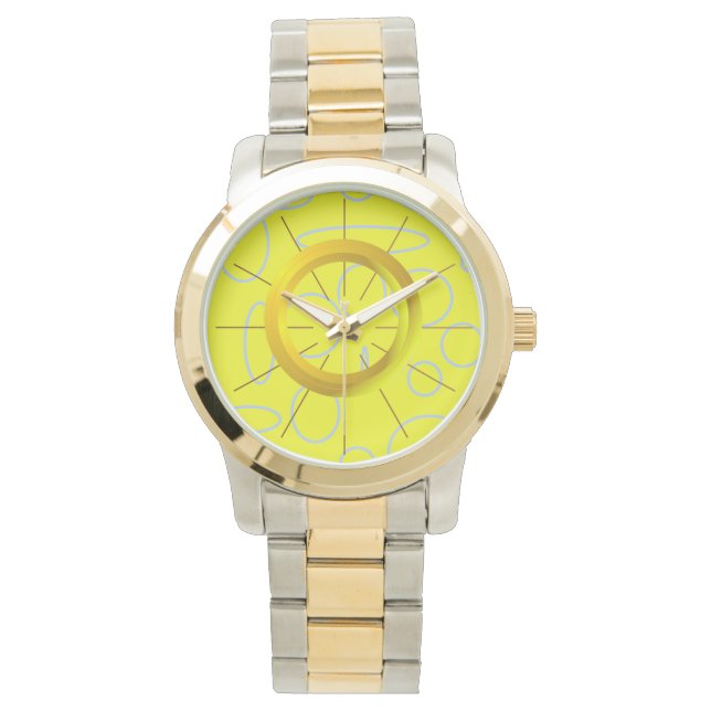 Montre Yellow Sunshine Circles Time Watch (devant)