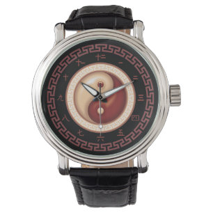Montre Yin et Yang, chiffres chinois