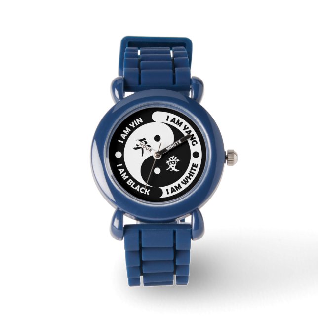 Montre Yin Yang Fraternelle Love Watch -modèle sans tique (Recto)