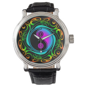 Montre Yin Yang Psychedelic Rainbow Tattoo