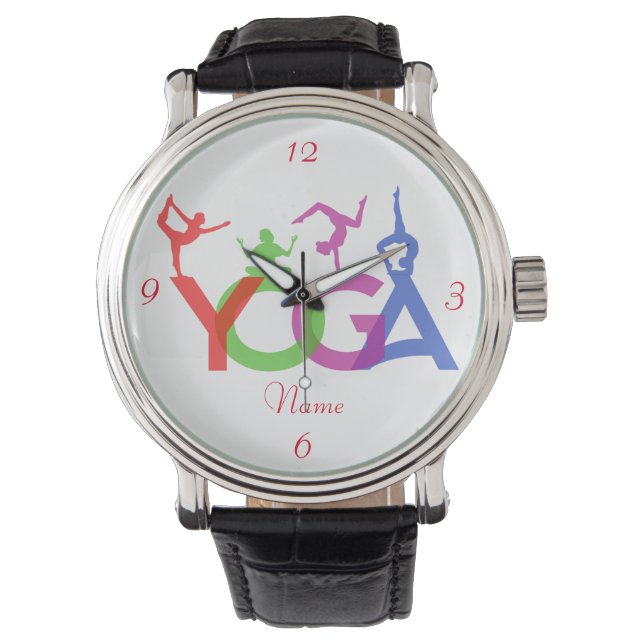 Montre Yoga Poses Silhouettes Thunder_Cove (devant)