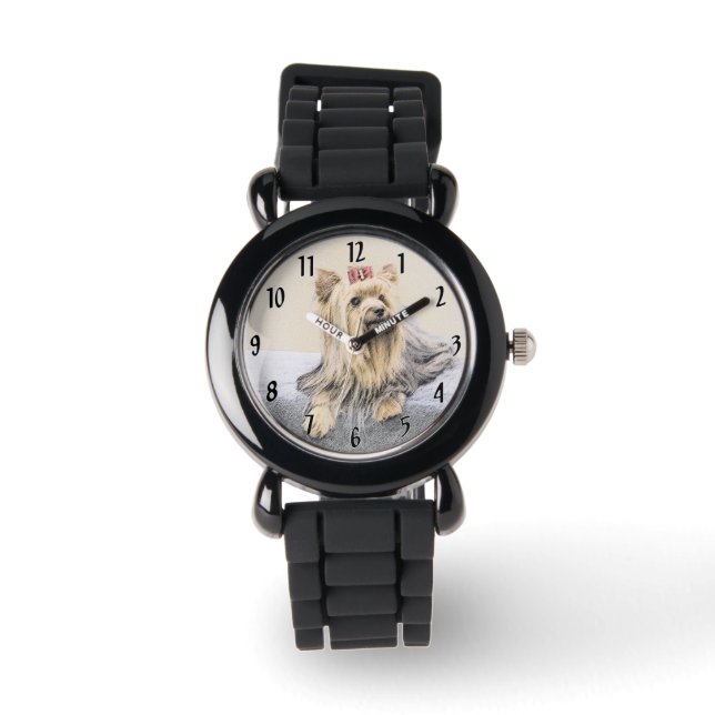 Montre Yorkshire Terrier Peinture - Cute Original Chien A (Recto)