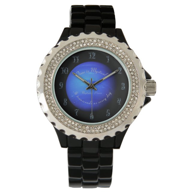 Montre Zodiac Planet Neptune Astronomie Poissons Acryliqu (devant)
