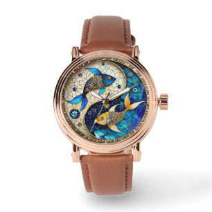 Montre Zodiac - Poissons de poisson Yin et Yang