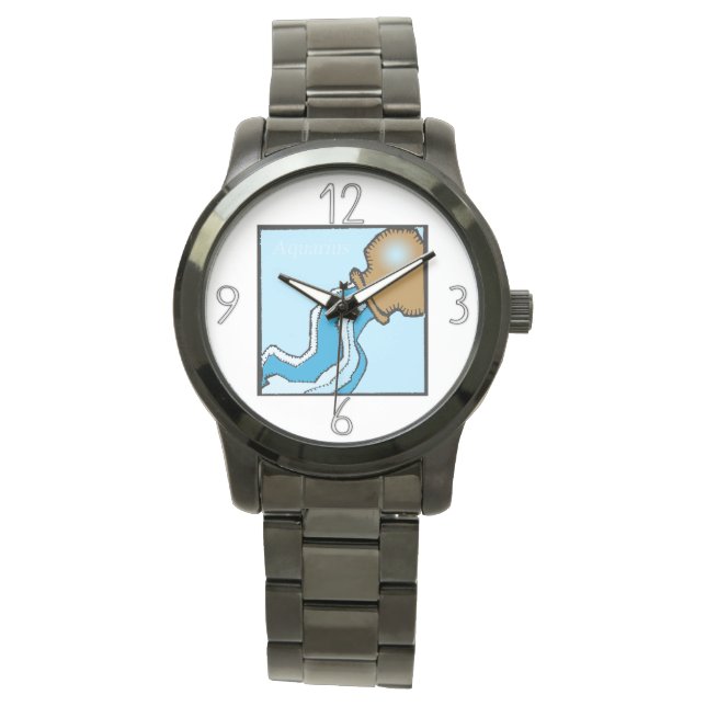 Montre Zodiac Signes Aquarius Anniversaire (devant)