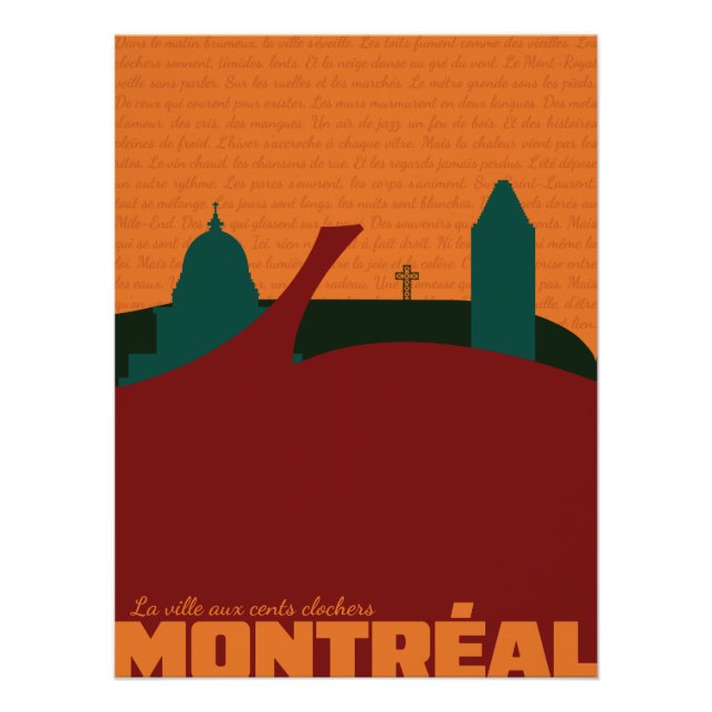 Montréal, Canada - Affiche d'art mural (Devant)