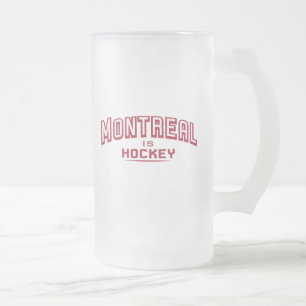 Montréal est Hockey 16oz Frosted Glass Mug