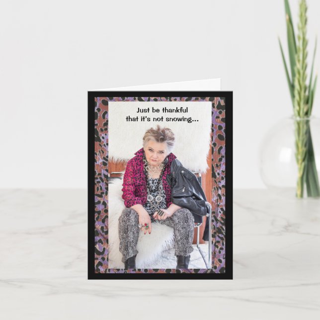 Montrer la neige dans cette chaleur Carte de voeux (Devant)