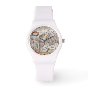Montres antiques de carte du monde