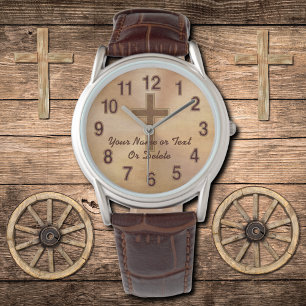 Montres chrétiennes personnalisées pour hommes ou 