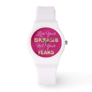 Montres couleur personnalisées Live Your Dreams