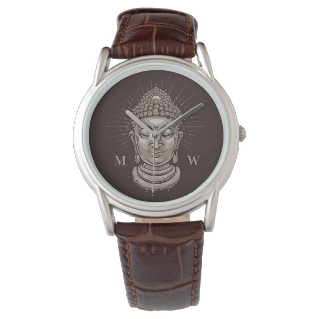 Montres de Bouddha monogramme personnalisées (devant)