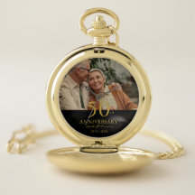 Anniversaire personnalisé mariage photo moderne or