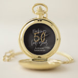 Montres De Poche Faire passer 50 ans en or<br><div class="desc">Célébrez votre 50e anniversaire en style avec cet effet noir,  blanc et or 50 et fabuleux design d'anniversaire. Un design moderne avec du texte de script et des graphismes audacieux. Modifiez la couleur pour la customiser. Partie d'une collection.</div>