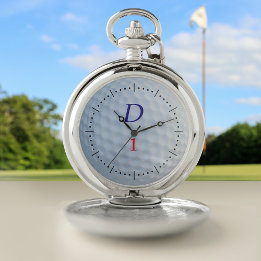 Montres De Poche Golf Ball Dimples Golfeur Monogramme Pocket Watch