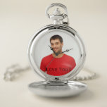 Montres De Poche Je t'aime photo homme mari petit ami<br><div class="desc">Modèle pour Votre propre photo d'un petit ami,  un homme,  un mari. Avec le texte : Aimez-vous. Vous pouvez modifier le texte ou insérer un nom. Un grand cadeau d'anniversaire ou un souvenir pour elle. Lettres noires.</div>