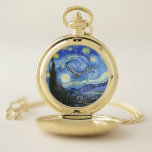 Montres De Poche VAN GOGH Starry Night<br><div class="desc">"van gogh",  vin,  nuit étoilée,  peinture,  célèbre,  vintage,  étoiles,  ciel,  art,  bleu</div>