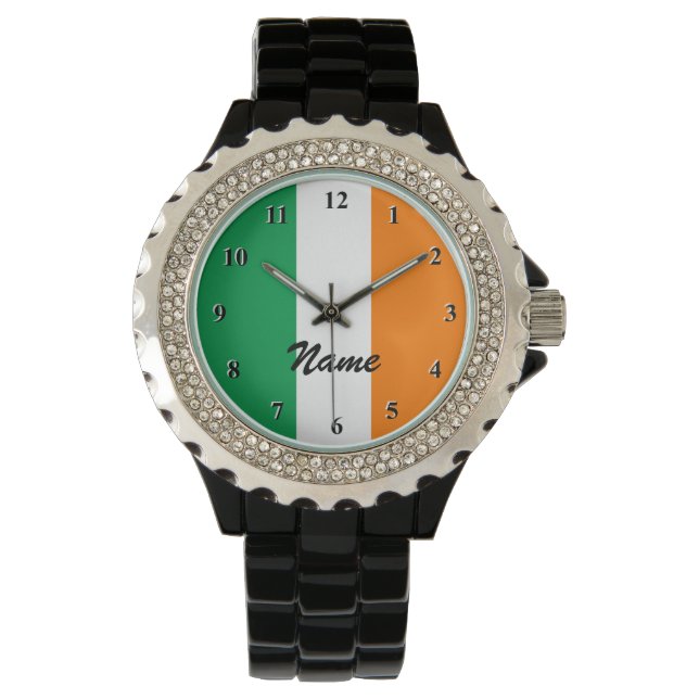 Montres du drapeau irlandais | Personnalisable ave (devant)