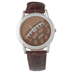 Montres en cuir personnalisées du football