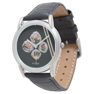 Montres faites sur commande de monogramme de sushi