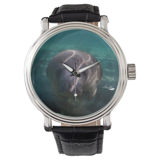 Montres mignonnes pour bébé manatee pour hommes, f (devant)