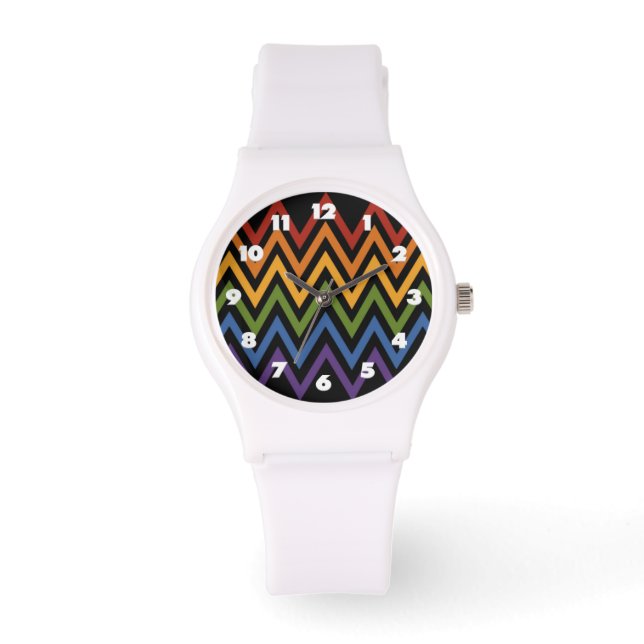 Montres Motif Rainbow Chevron (Recto)