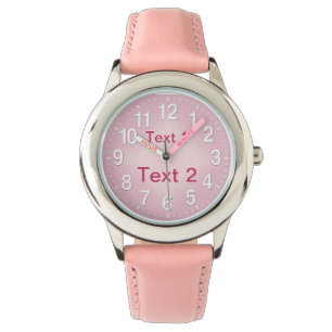Montres personnalisées de rose de grands nombres