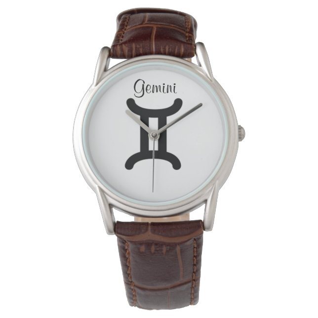Montres pour hommes signe du zodiaque Gémeaux. (devant)
