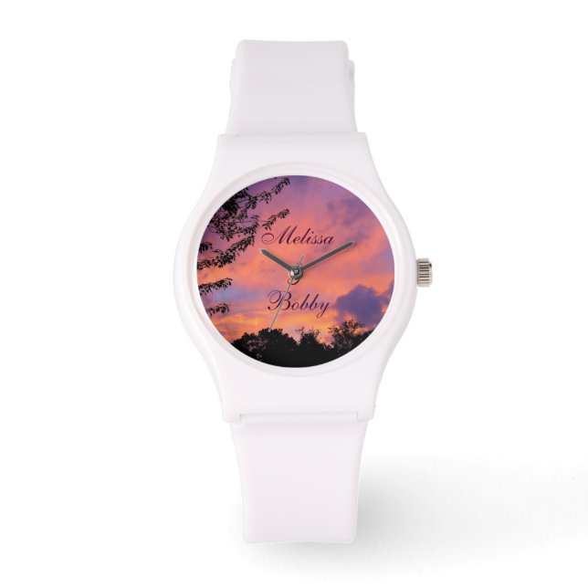 Montres romantiques du coucher de soleil d'été *Pe (Recto)