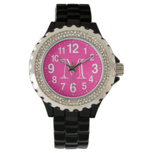 Montres roses de visage pour des femmes avec de