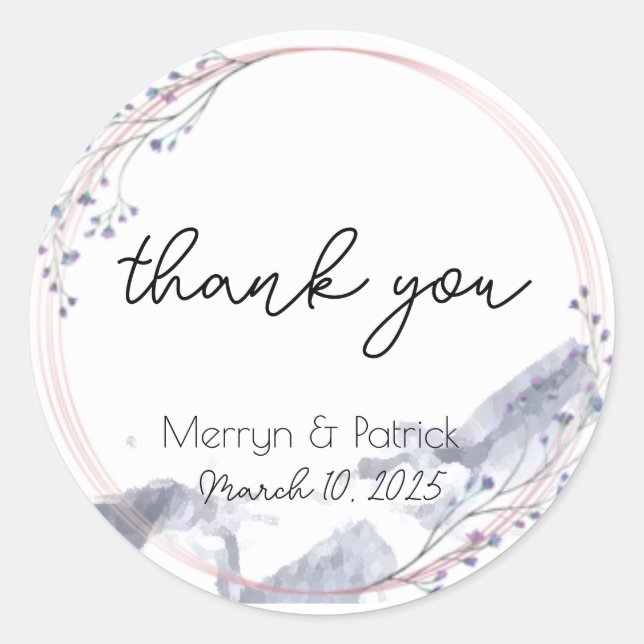 Monts aquarelle - Sticker (Devant)