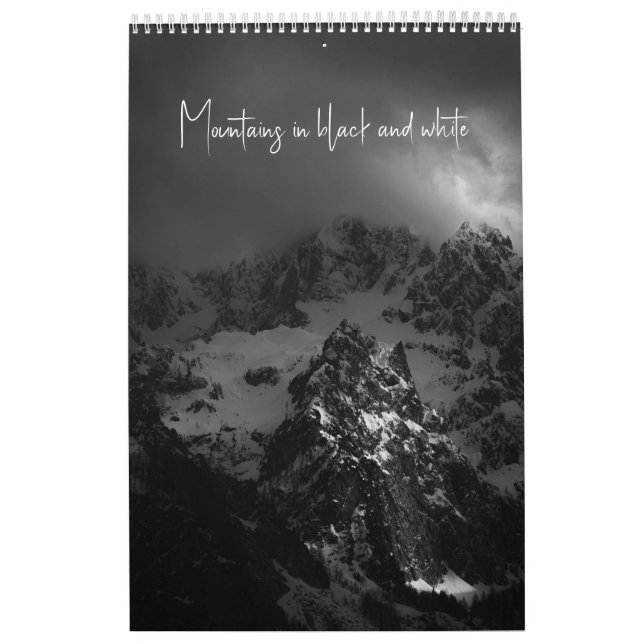 Monts en noir et blanc calendrier photo v3 (Protection)