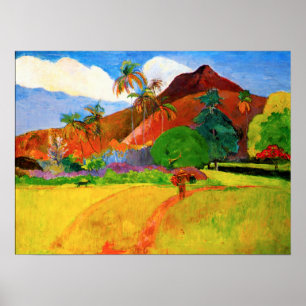 Monts Gauguin en Tahiti Poster