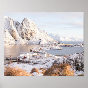 Monts neige maison rustique télécharger poster