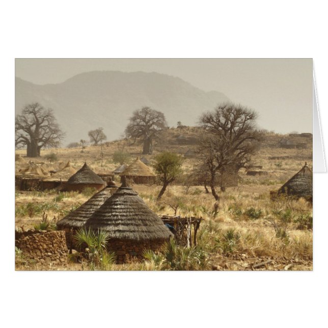 Monts Nuba, village de Nugera (Devant horizontal)