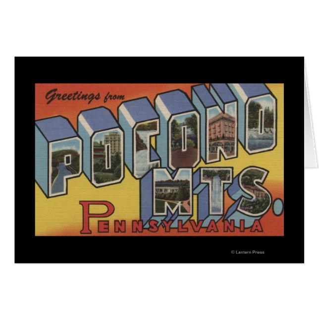 Monts Pocono - Scènes de grandes lettres (Devant horizontal)