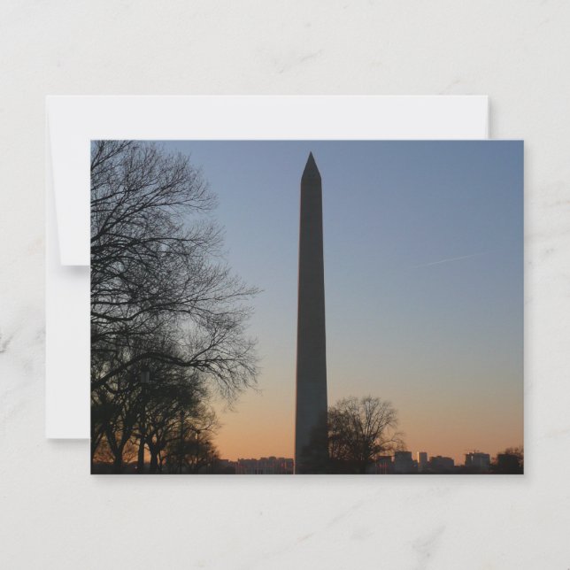 Monument Washington au coucher du soleil à DC (Devant)
