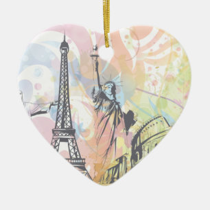 Monuments du monde ornement personnalisé