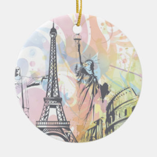 Monuments du monde ornement personnalisé