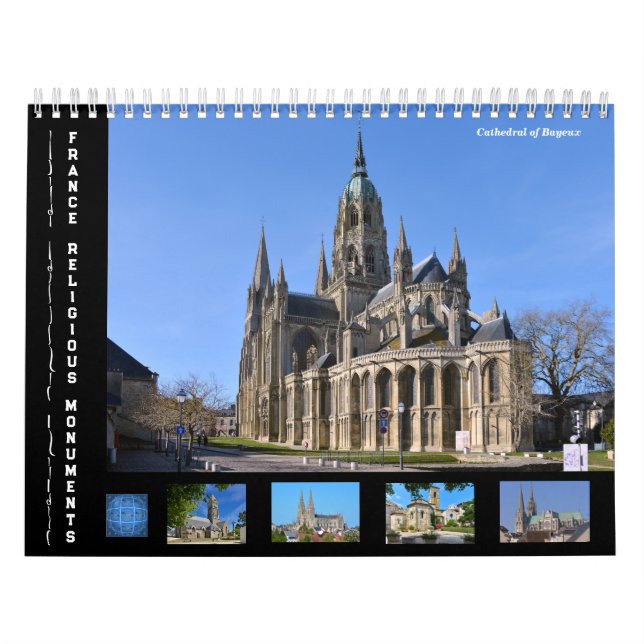 Monuments religieux en France Calendrier 12 mois (Protection)