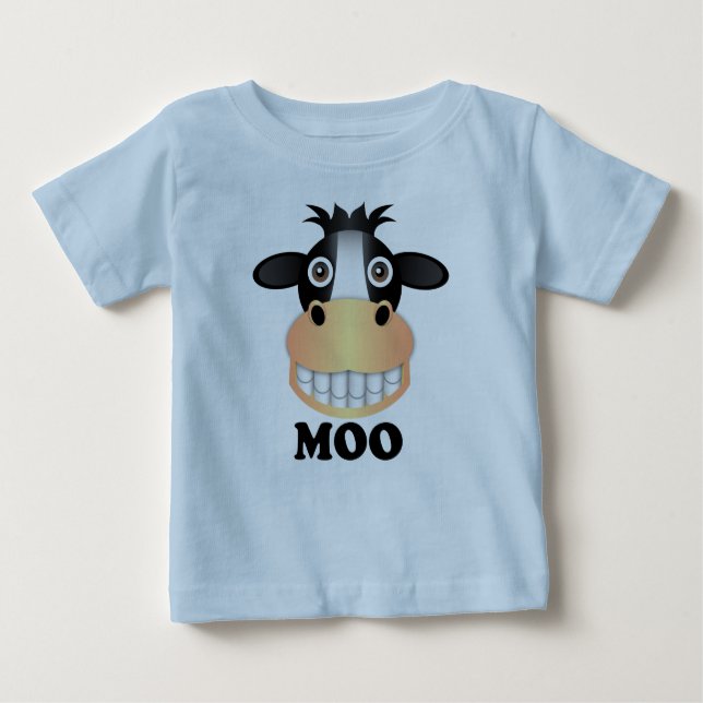 Moo - Baby Fine Jersey T-shirt  (Devant)