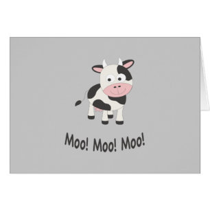 Moo Moo Moo Cute Cartoon Vache