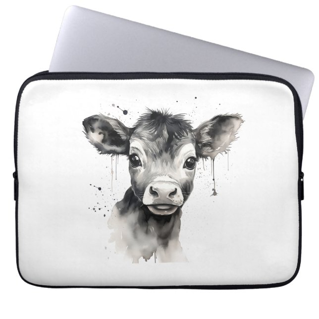 🔌 💻 "Moo-Tech" Vache Imprimer sac électronique � (Devant)