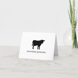 Moochas Gracias Carte de remerciements as
