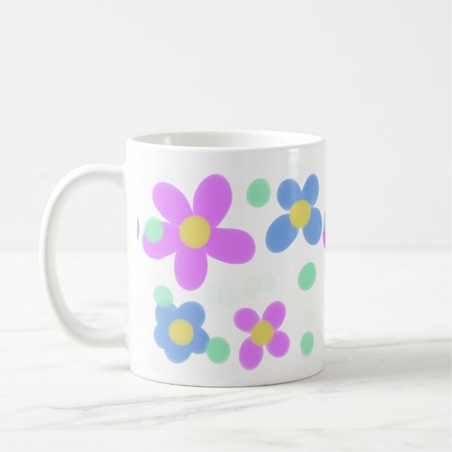 Mood Dots Floral Imprimer Mug (Gauche)