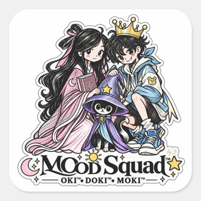 MOoD Squad™ | OKI DOKI MOKI Autocollant de personn (Devant)