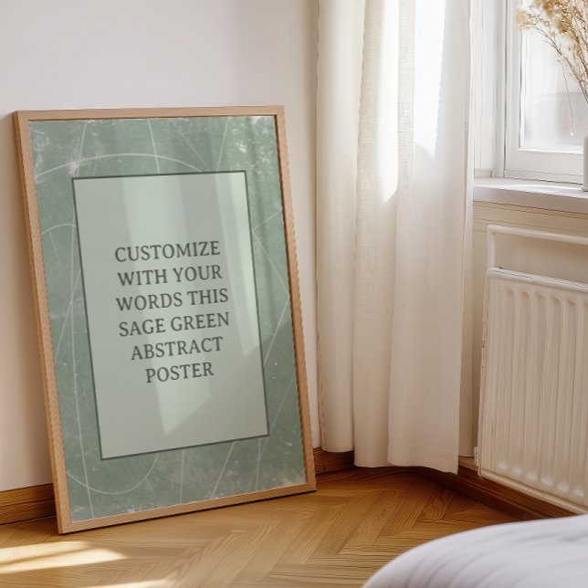 Moody Black Grey Personnalisé Poster Abstrait Élég (Créateur téléchargé)