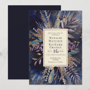 Moody Bouquet faire-part de mariage botanique