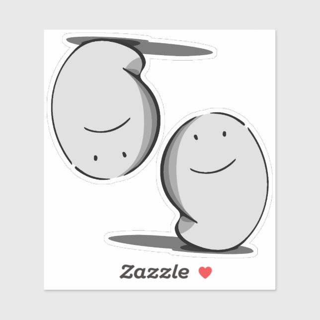 moody ghost - 2 designs en un seul autocollant (Feuille)